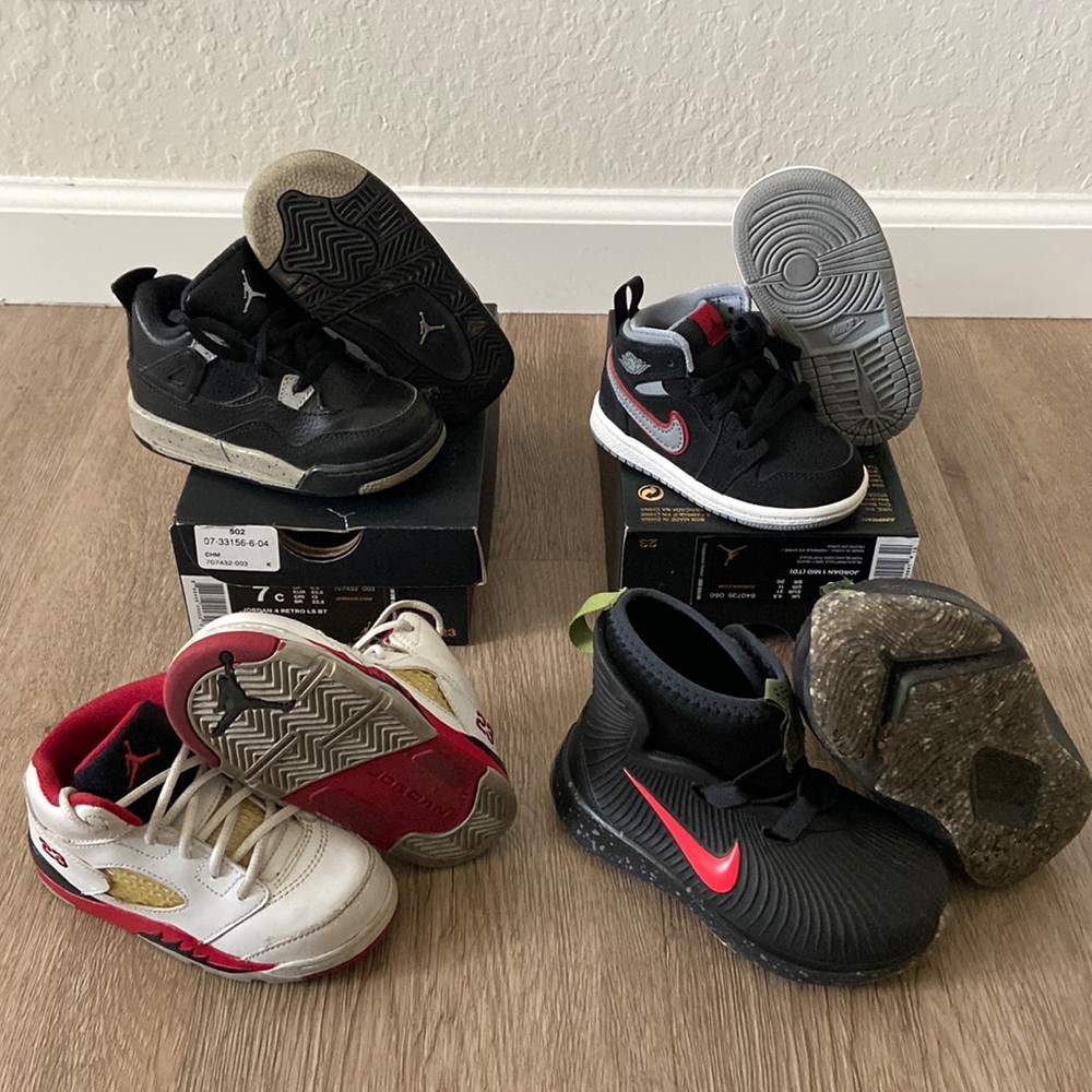 Jordan 1’s (5c) 4’s (7c) 5’s 7(c) Nike Boots (7c)